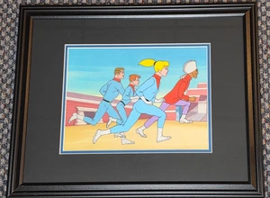 FANTASTISCHE REISE PRODUKTION ANIMATION CEL AUF HANDBEMALTEM HINTERGRUND - GERAHMT - Bild 1 von 3