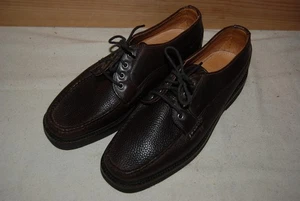 Sherman Bros Brown Leather Oxfords US Men's Size 9-1/2 M Made in USA - Picture 1 of 6