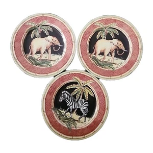 Dschungel Safari von Siddhia Hutchinson Andrea von Sadek 8 1/4" Elefant Zebra Teller - Bild 1 von 3