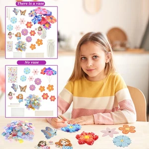 Poke Bouquet DIY Set Unique Poke Flower Craft Kit for Girls and Boys Aged swAbC - Picture 1 of 24