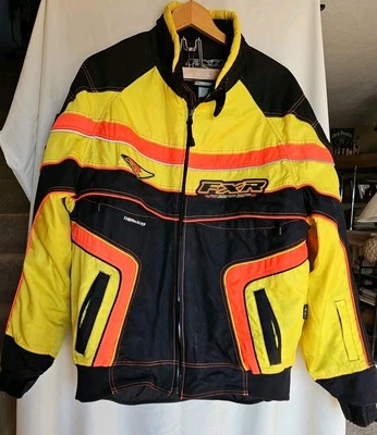 Jaqueta de corrida FXR snowmobile masculina XL laranja casaco neon motocicleta LEIA - Imagem 1 de 4