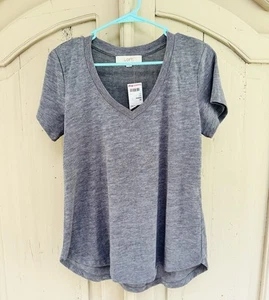 Neu The LOFT Ann Taylor graues T-Shirt Herbst neu mit Etikett ~ Small - Bild 1 von 1