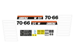 KIT ADESIVI TRATTORE FIAT 70-66 DT FRUTTETO COMPLETO DI SIMBOLI E AVVERTENZE - Foto 1 di 2