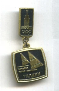 Sailing Pin Olympic Games Moscow 1980 USSR sport Talin - Picture 1 of 2