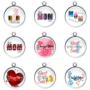 ¡La mejor mamá de todos los tiempos! Dijes de cabujón de vidrio para el día de la madre, perro/gato mamá y mamá para ser - Imagen 1 de 20