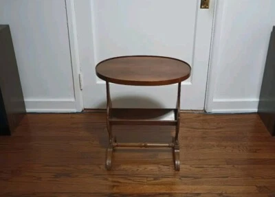 Mesa auxiliar ovalada de dos niveles HENREDON muebles finos de colección🔥🔥 Foto 1 de 4