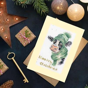 Kit de punto de cruz contado Bothy Threads Moo-rry Navidad XMAS67 - Imagen 1 de 4