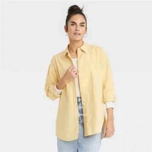 Universal Thread Women's Oversized Long Sleeve Collared Button-Down Shirt XS - Picture 1 of 10