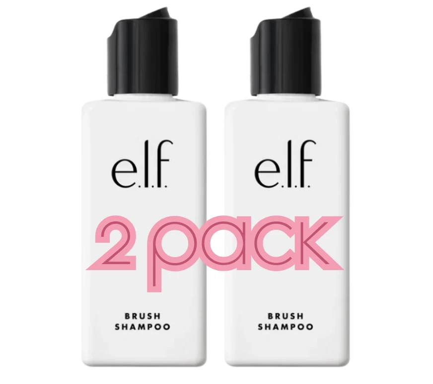 Pack de 2 E.L.F. Champú cepillo 4,1 fl oz para brochas y esponjas de maquillaje Foto 1 de 1
