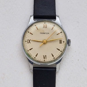 Early Vintage Soviet Mechanical watch POBEDA central second hand ZIM - Picture 1 of 10