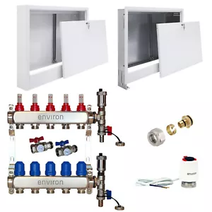 Heizkreisverteiler Komplett Set Fußbodenheizung HKV Edelstahl Verteilerschrank - Bild 1 von 10
