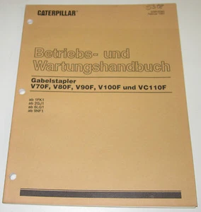 Betriebsanleitung und Wartungsanleitung Caterpillar Gabelstapler V70F V80F V100F - Imagen 1 de 1