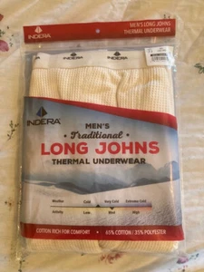 Indera Mens Long Johns Thermal Underwear - XL (42-44) - NIP - Picture 1 of 1
