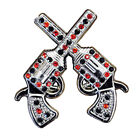 13HS Western Screw Back Concho Crystal Bling Cross Pistol Saddle Cowgirl