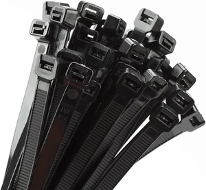 18 Inch Black Zip Ties Heavy Duty 100 PACK, 200 LBS Ultra Exclusive Strong Plast - Picture 1 of 14