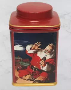 Coca Cola 2002 Red Holiday Cookie Jar Porcelain Canister - Picture 1 of 6