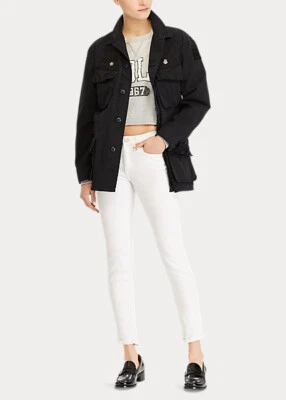 Chaqueta Militar Polo Ralph Lauren Patchwork Negra Talla Grande Nueva con Etiquetas $398 Foto 1 de 4