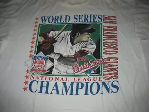 Vintage 1989 San Francisco Giants MLB National League Champions T Shirt Size XL - Picture 1 of 4