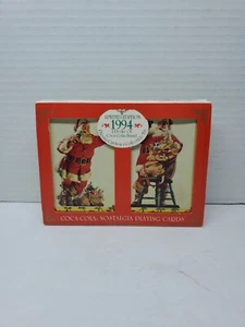 1994 Coca Cola Santa Playing Cards Collectable Tin Limited Ed Christmas,Sealed - Picture 1 of 4