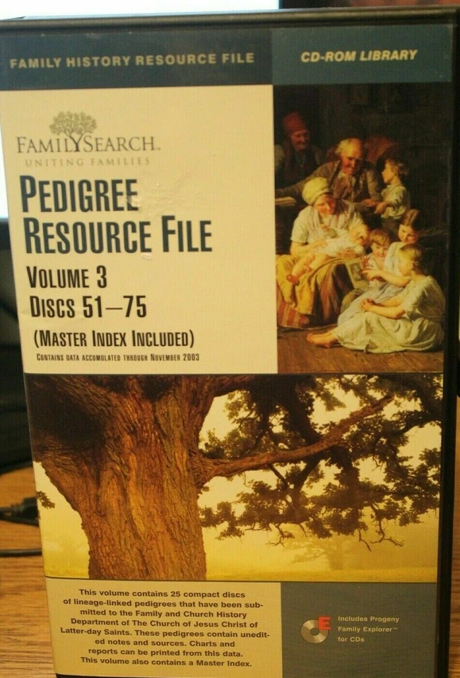 Pedigree Resource File Volume 3; Discs 51-75 disks Master Index Included - Image 1 of 1