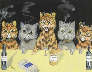 Louis Wain The Ghost Story Canvas Print 16 x 20 - Picture 1 of 4