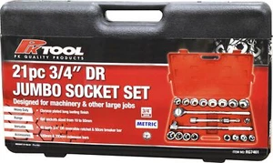 PK TOOL 21pc 3/4" Drive Deep Impact Socket Set Kit 21mm - 50mm Extension Sockets - Picture 1 of 12