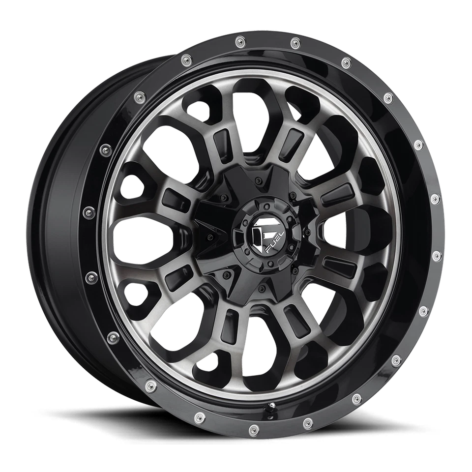 (4) 17x9 Fuel Black W/ Tint Crush Wheels 5x139.7 & 5x150 For Ford Jeep Toyota GM - Изображение 1 из 3