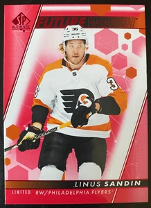Linus Sandin Rookie 2022-23 UD SP Authentic Limited Future Watch RED #186 Flyers - Picture 1 of 2
