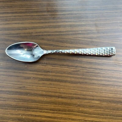 Fortessa Lucca Faceted Demitasse Spoon, 18/10 Stainless. 4.75”. Dessert, Coffee