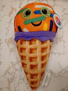 WAFFELTÜTE EISCREME MANGO MIT BUNTEN STREUSELN 8 ZOLL SMILEY GESICHT DIÄT - Bild 1 von 1