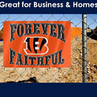 Panneau métallique pour fans de Cincinnati Bengals Forever Faithful 12 x 8 pouces décoration d'intérieur 2 pièces