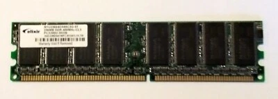 Elixir 256MB DDR 400mhz PC3200 RAM memory module - M1U25664DS88C3G-5T - Image 1 of 2