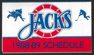 RARE 1988-89 Baltimore Skipjacks AHL Hockey Schedule !! Quickee Offset & 1230 AM - Picture 1 of 1