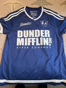The Office Michael Scott Dunder Mifflin Jersey Blue M #1 (Authentic Box Lunch) - Picture 1 of 3