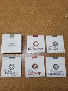 Die Silber Gedenkmünzen mit Gedenkmarken 2015 5x10€ (Münze & Marke) - Bild 1 von 7
