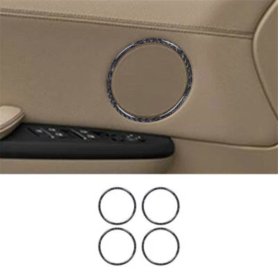 4pcs Carbon Fiber Door Horn Frame Cover Trim For Bmw X3 F25 X4 F26 2011-2017 - Image 1 of 4