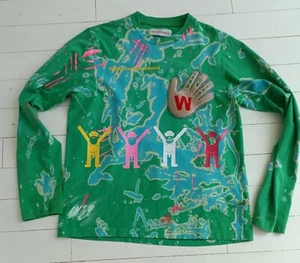 WALTER van BEIRENDONCK TOP Gr. MEDIUM *INDIVIDUELL* BEDRUCKT BEMALT COOL UNIKAT - Bild 1 von 22