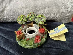 Our America Yankee Candle Stay-On-Tops Capper Topper Fall Apple Orchard Scene - Picture 1 of 6