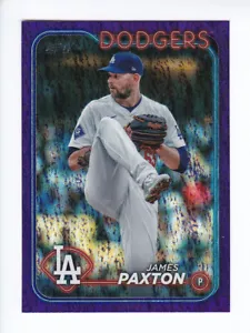 2024 Topps Update Series #US27 JAMES PAXTON LA Dodgers /799 PURPLE FOILBOARD - Bild 1 von 3