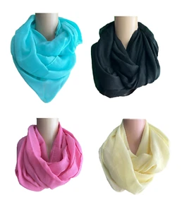 Damen Schal Loop Mint, Schwarz, Pink, Gelb - Picture 1 of 5