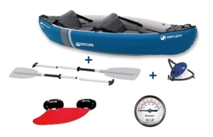 Sevylor Adventure Kit 2 Person Inflatable Canoe Kayak + Pump Paddles Gauge Bag - Picture 1 of 10