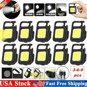 2/4/6/8/20X Mini COB Flashlights Bright Rechargeable Keychain Small Flashlight - Picture 1 of 15