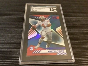 2021 Panini Chronicles D.P. XR Blue Justin Fields RC #180 10/99  SGC 10 - Picture 1 of 3