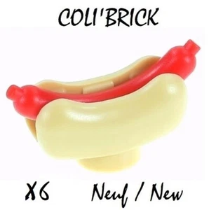 Lego 33078 25386 - 6x Sandwich Food Hot Dog Bun Sausage - New Neuf - Imagen 1 de 1