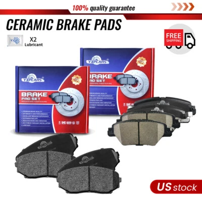 8Pcs Front & Rear Ceramic Brake Pads For 2016 2017 2018 2019 - 2022 Mazda CX-9 - Image 1 of 4