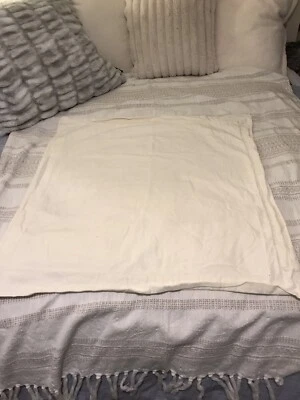 Garnet Hill - 2 preciosas fundas de almohada Euro blancas crema - franela ligera cepillada Foto 1 de 4