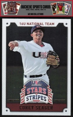 Estrelas e listras de beisebol 2015 Panini EUA Corey Seager #25 - Imagem 1 de 2