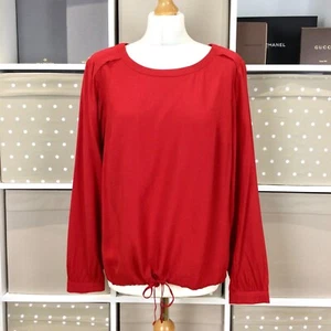 Top Madeleine Talla 14 Rojo Dobladillo Ajustable Manga Larga Puño con Botones - Imagen 1 de 18