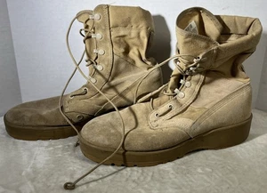 Vibram Hot Weather Army Combat Boots Men’s Size 9.5R Brown Military - Picture 1 of 19