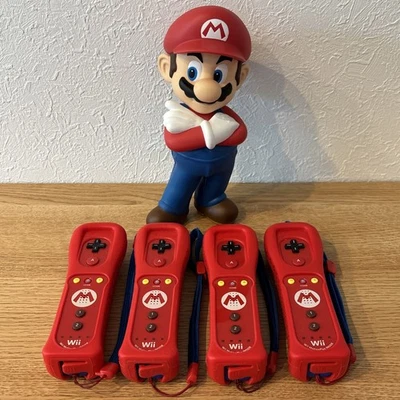 Nintendo Wii Remote Controller Plus Mario Handle 4 Set Figure Japan - Image 1 of 4